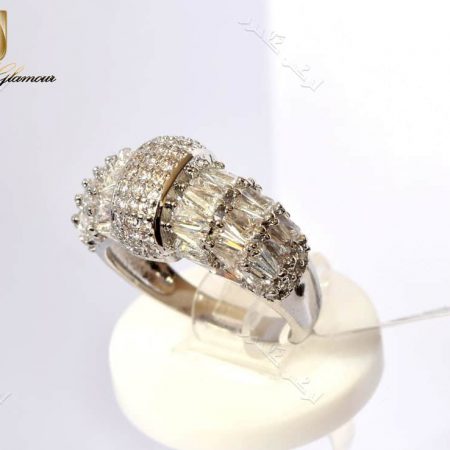 انگشتر جواهری زنانه کلیو با کریستالهای سواروفسکی اصل Rg-n163 عکس اصلی
