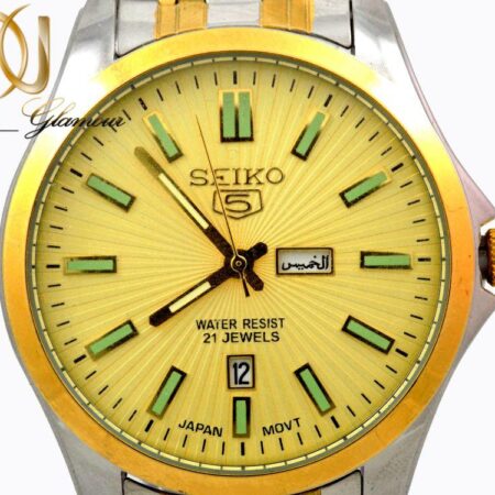 ساعت مچي مردانه SEIKO 5 دو رنگ WH-N112 از نماي نزديك