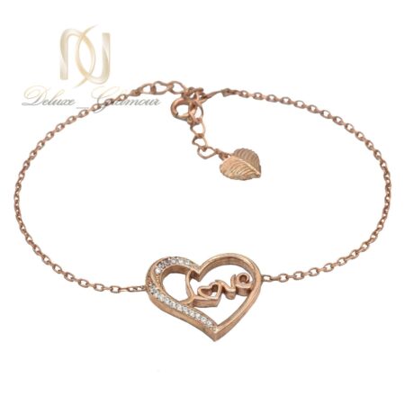 دستبند دخترانه طرح love نقره ds-n015 - عکس اصلی