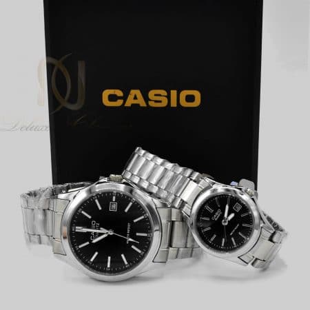 ساعت ست casio اصل استیل نقره ای wh-n328