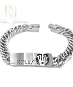 دستبند ROLEX مردانه استیل نقره ای DS-N908