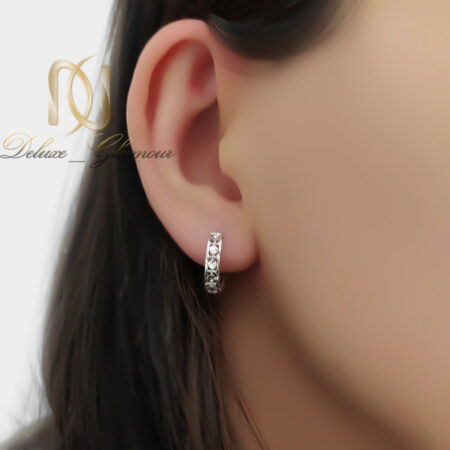 گوشواره حلقه ای نقره تراش زنانه ER-N310